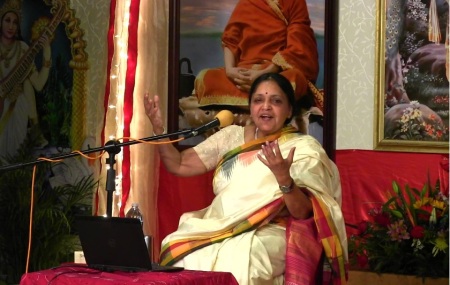 Vasudha speaks in India